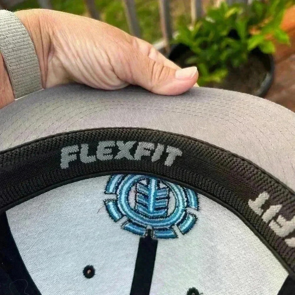 ELEMENT Crowns Skateboard Baseball Cap Hat Blue/Black/Yellow Graphic Flexfit - Picture 3 of 6